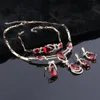 Gorgeous Crystal Bridal Jewelry Sets Wedding Necklace Bracelet Earrings Set For Brides Party Accessories Decoration Gift Women