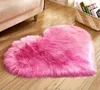 Grand tapis rouge en peluche imitation laine, joli tapis en forme de cœur pour fille, décoration, prix de gros