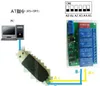 Freeshipping 4 Channel DC 12V RS485 Relä Module Modbus RTU AT Command Remote Control Switch för PLC PTZ Kamera säkerhetsövervakning