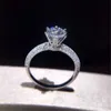 Choucong Klassieke Eternity Ring 100% Echt 925 sterling Zilveren Diamanten Engagement Wedding Band Ringen Voor Vrouwen Fijne Sieraden Gift2271