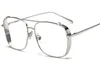 Tre färger Fashion Gold Metal Frame -glasögon för kvinnor Kvinnliga vintageglas Clear Lens Optical Frames LlJJE125438857