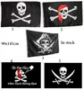 Skalle jolly roger flagga, tiden flyger när du har rum pirat flagga 3 x 5 ft 90 x 150 cm crossbones flagga