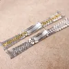Braccialetti con cinturino in acciaio inossidabile oro giallo argento Cinturino con estremità curva per orologio Rolex 13mm 17mm 20mm247h