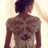 Magnifique veste boléro de mariage en dentelle avec perles, manches cape, col en V, blanc ivoire, châle de luxe personnalisé, grande taille 224o, nouvelle collection