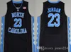 NCAA North Carolina Tar Heels 15 Carter 23 Michael College Blue White Black Basketball Maglie a basket cucite Logos Shirt