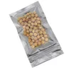 Atacado 1000pcs 9 * 16 centímetros Clear / Prata Folha de alumínio sacos invioláveis ​​zip lock Snack Mylar plástico Zipper Bag Food Doce armazenamento Zipper Bolsa