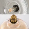 Retro Ribbed Glass Hängsmycke Lampa Creative Pot Cover Hotel Lounge Cafe Office Bar Counter Dinning Room Industrial Suspension Light
