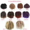 5 pacote 8 polegada toni carrie curl jumpy weave tranças crochet tranças afro extensões de cabelo sintético para mulheres