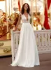 papilio bohemian dresses deep v neck lace appliques chiffon bridal gowns plus size beach wedding gown vestido de novia