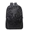 ПУ кожаный рюкзак лев напечатанный рисунок рюкзаки модные ноутбуки рюкзаки на плечо школьники 46x31x12cm 2022