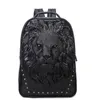 Sac à dos en cuir PU à motif imprimé Lion, sacs à dos d'ordinateur portable à la mode, sacs à bandoulière pour écoliers 46x31x12cm, 2022