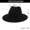 Moda-y Mulheres aba larga Fedora chapéus com Belt Red Preto Patchwork Jazz Homens feltro de lã Cap Chapéu de Panamá Formal Trilby Chapeau para Unisex