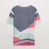 Mulheres Color Imprimir arte design 20aisa mar tops t-shirt mangas curtas senhora temperamento de alta qualidade clássico 3Color
