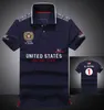 Amerikaanse Mode Mannen Racing Polo Shirts Grote Pony Borduurwerk Korte Mouw Racing Polos Sport Argentinië / Spanje / Brazilië / Italië / Duitsland / VAE / VS / UK