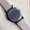 Neue Desigh 42MM Britischer Stil Kleid Herrenuhren Quarzbatterie Chrono Herrenuhr Goldgehäuse Blaues Lederarmband Wriswatches340O