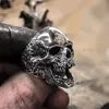 Men039s Szczegółowy szczegółowy pierścień czaszki plagi vintage 316L Skull ze stali nierdzewnej pierścienie Punk Biker Biżuteria Prezent 9307292