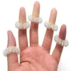 Silver Massage Acupuncture Finger Rings Health Care Acupressure Hand Massager Pain Relief Stress Relief Help Sleep Tools 100pcs9160966