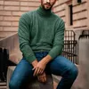 Men's Sweaters 2021 Sweater Wool High Turtle Neck Pullover Jumper Tops Casual Winter Warm Cotton Men Fashin Man Plus Size S-3XL