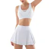 Actieve tennisrok met binnenste shorts Sport Gym Fitness Running Yoga Jogging Short Women Rooks Anti -blootstelling Korte rok