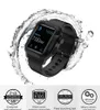 전신 보호 iWatch 시리즈 3 4 5 애플 시계 38/40/42/44 스포츠 실리콘 팔찌 팔찌 스트랩 밴드 방수 케이스