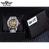 Winner Transparent Fashion Diamond Luminous Gear Movement Royal Design Men Top Brand Luxury Male Mechanical Skeleton Wrist Watch CJ191116