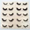 ögonfransar förlängningar 3D False Eyelash Makeup Produkt för kvinna och tjej naturlig handgjorda volym mjuka fransar4379814