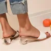Тапочки 35-43 Размер четким Кристалл круглые шариковые каблуки женские летние пляж Peep Toe Slides Shoes Woman Ship Plops Sandals1