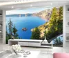 modern living room wallpapers Lake Europe and America European landscape scenery background wall painting