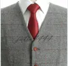Fashion Gray Plus Size Men Slim Groom Vest Cheap Groomsman Suit Jacket Best Country Waistcoat Casual Groom Wear Fall Wedding Vest