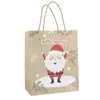 Presente papel do Natal Sacos de Santa Sacks Kraft Paper Crianças Partido Bag favores Caixa Decorações de Natal para Início de Ano Novo