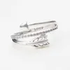 Autentiska 925 Sterling Silver Rings Originalbox för Pandora Wrap-Around Arrow Ring Women Mens Present Smycken Ring Sets