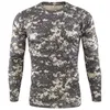 Herren T-Shirts Outdoor Quick Dry Shirt Männer Taktische Tarnung Langarm Rundhals Sport Armee T-Shirt Lustiges 3D T-Shirt