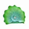 Murano Glass Hanging Platen Wall Art Groene Kleur Handgeblazen Murano Glas Elegant Tiffany Gebrandschilderd Licht voor Thuis en Hotel