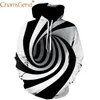 Новый дизайн Cool Mens 3D Черно-белый Пейсли Печать Толстовка Толстовка Человек Длинные Рукава Пуловер Hip Hop Streetwear 81121