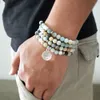 En stock 6mm Bracelet Amazonite givré perles de prière arbre vie bracelet à breloques 108 Amazonite Mala perles bracelet pour femmes Energy2325785