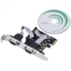 Freeshipping Computer Components PCI-E PCI Express auf Dual Serial DB9 RS232 2-Port-Controller-Adapterkarte