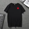 2020 nova camisa dos homens t populares pequeno coração vermelho t-shirt impressão homens casais mulheres t-shirt European American