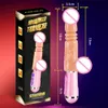 Telescopic Vibrator Realistic Dildo Vibrating Heating Penis Huge Big Dildo Erotic Dick Female Masturbator Adult Toys for Women Y191022