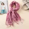 Mode- Pashmina Cashmere Sjaals Dames Luxe Plain Trouwstolen Vrouwelijke Mode Foulard Party Cashmere Sjaal 12 Kleuren