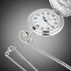 TFO Pocket Watch Silver Hollow Petals Surround Dancing Mermaid Design Pendant Ladies Fashion Gift Necklace232A275C4058900