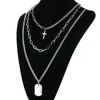 Mode acier inoxydable Streetwear Harajuku collier femmes couche croisement pendentif colliers hanche longue Y chaîne bijoux NC203