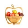 Panier de légumes en bois populaire avec poignée paniers de fruits en forme de pomme pliable écologique Skep Fashion Top qualité SN2776