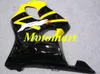 Injectie Mold Fairing Kit voor HONDA CBR600F4I 01 02 03 CBR 600 F4I 2001 2002 2003 ABS GEEL Black Backings Set + Gifts HJ04