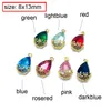 Pendentif en cristal en forme de goutte d'eau connecteurs de couleur or 18 carats pendentifs bijoux accessoires pour collier boucle d'oreille bracelet fabrication de bijoux