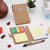 Carnet de notes à boucle en papier Kraft, combinaison de notes pratiques pour le bureau, autocollant pratique avec stylo