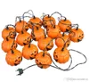 16 Dyni LED Światła ciągów Halloween Pomarańczowy Dyni LED Lights Ghost Led Fairy Lighting 220V Hurtownie