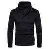 Fashion-Shion Koreański Punk Style Zipper Sweter Mężczyźni Sweter Thermal Casual Długi Rękaw Dzianiny