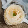 20pcs /ロット椿の造花の頭家の結婚式の装飾のための人工茶バラの花の花の花の偽の花