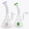 Narghilè Bicchiere di vetro Bong Heady Tubo dell'acqua spesso con banger al quarzo 14mm Tubi gorgogliatore mini impianti di tamponamento dell'olio