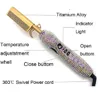 Bling Crystal Comb Starten Guldborstar Electric Ceramic High Heatr Brush for Baby Hair and Hairline4859931